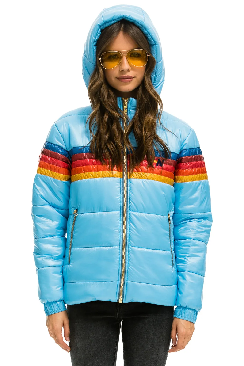 5 STRIPE LUXE TREKKER JACKET - GLOSSY SKY