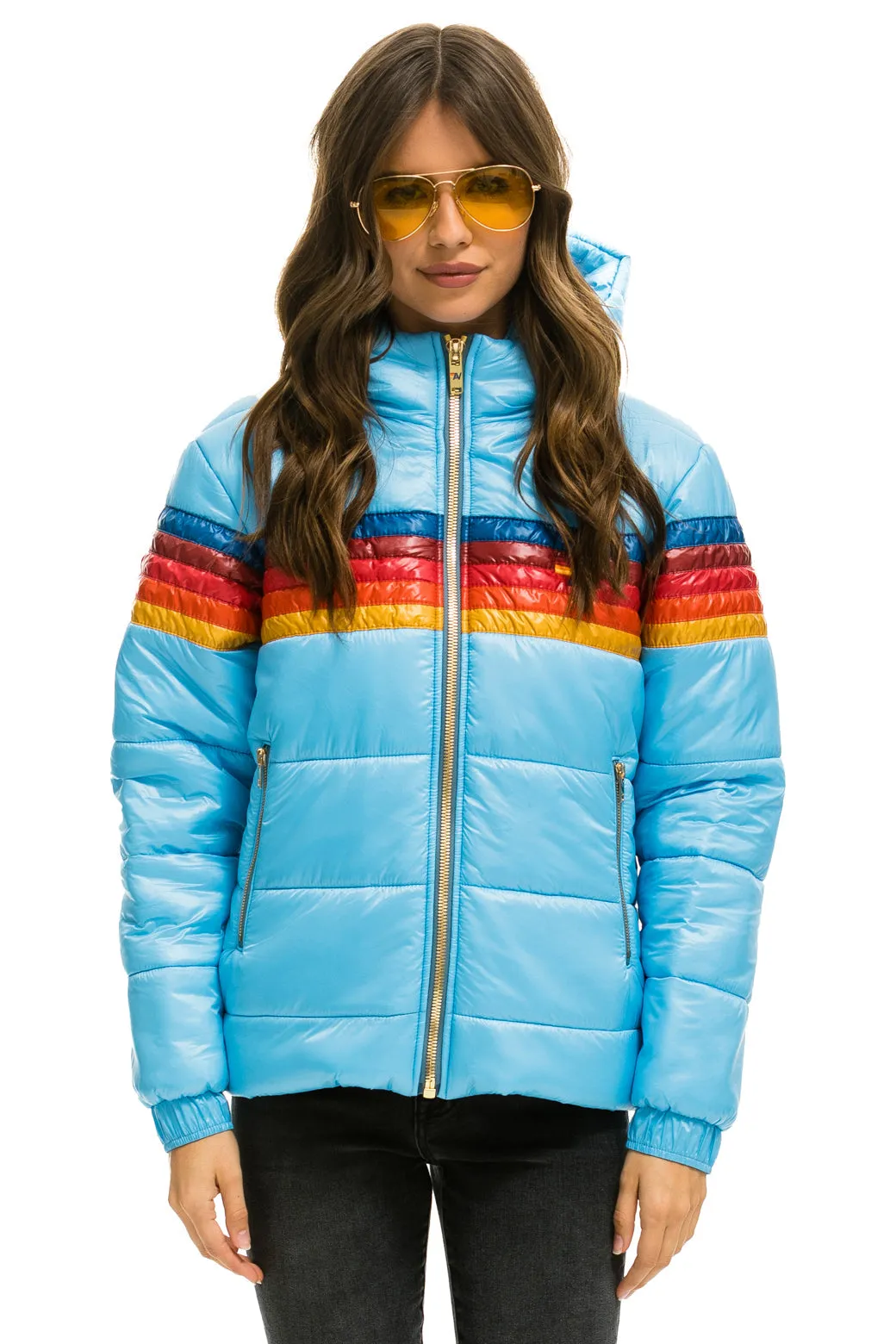 5 STRIPE LUXE TREKKER JACKET - GLOSSY SKY