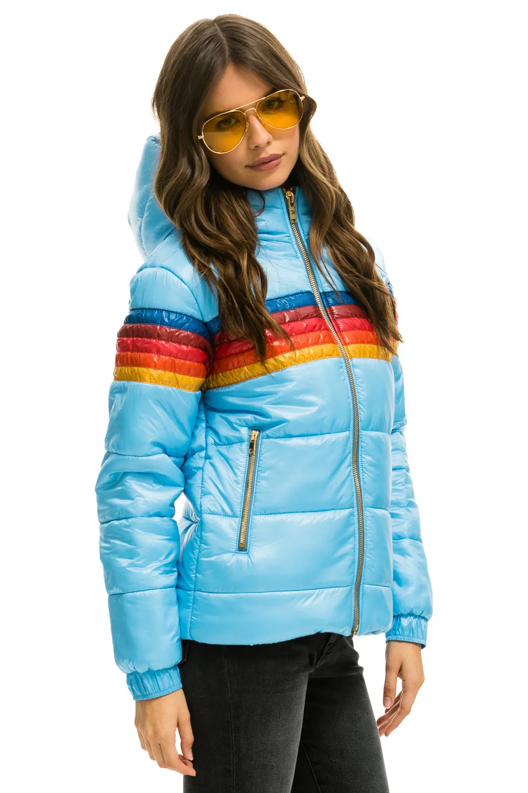 5 STRIPE LUXE TREKKER JACKET - GLOSSY SKY