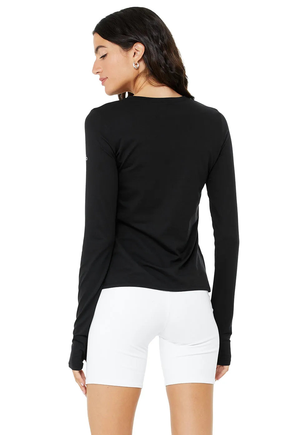 Alosoft Finesse Long Sleeve Top - Black