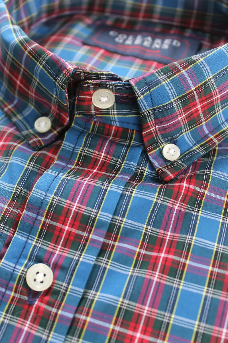 Baxter: Brookline Button Down Shirt - Blue/Red