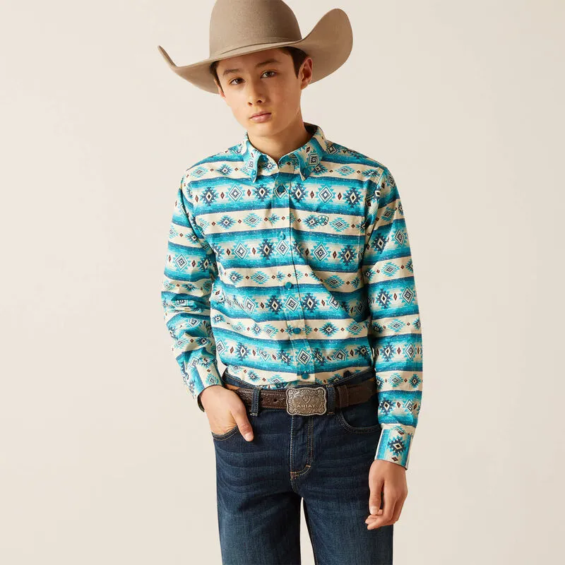 Boy's Ariat Brent Long Sleeve Button Down Shirt