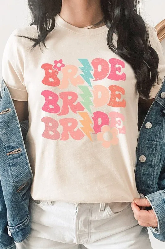 Bride Floral Lightning Bolts Repeat Graphic Tee *Online Only*