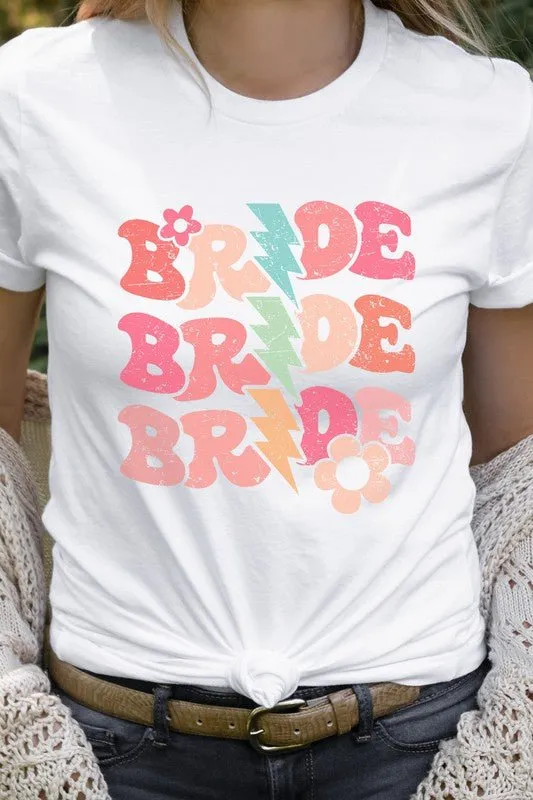 Bride Floral Lightning Bolts Repeat Graphic Tee *Online Only*