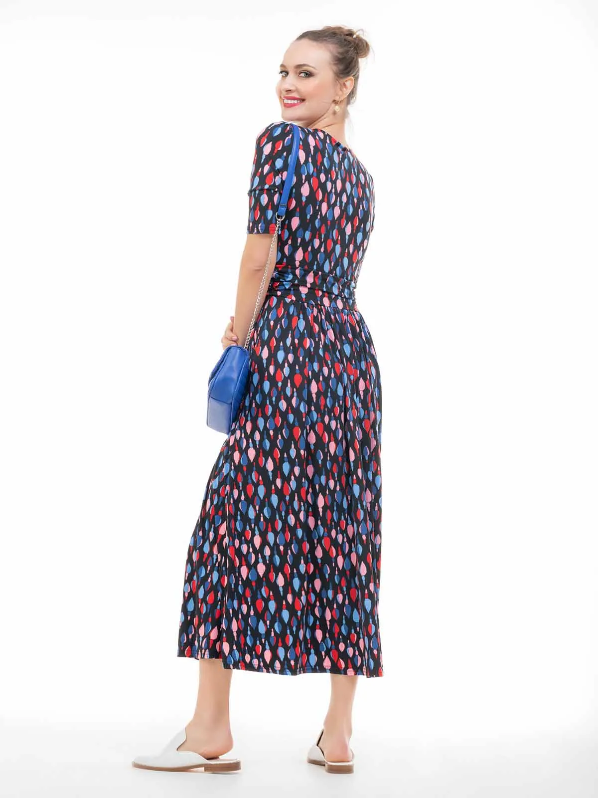 Coleen Jersey Maxi Dress, Navy Multi