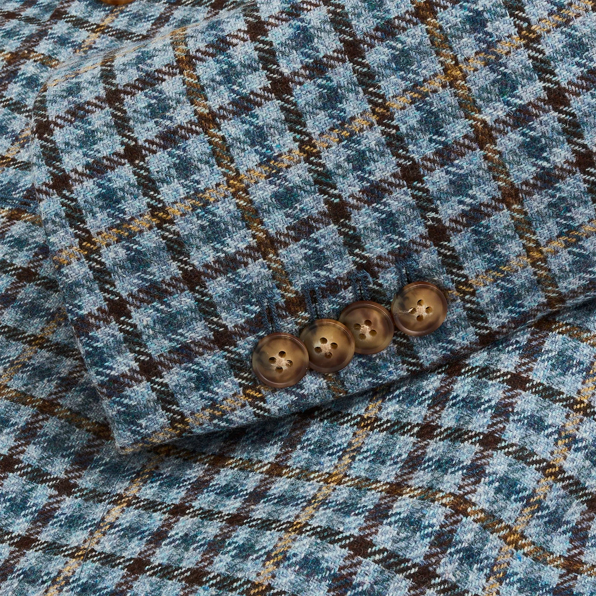 Di Pray Sky/Chocolate Multi Check Sport Coat - Endless Sky