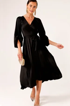 Dimmi Wrap Dress in Black