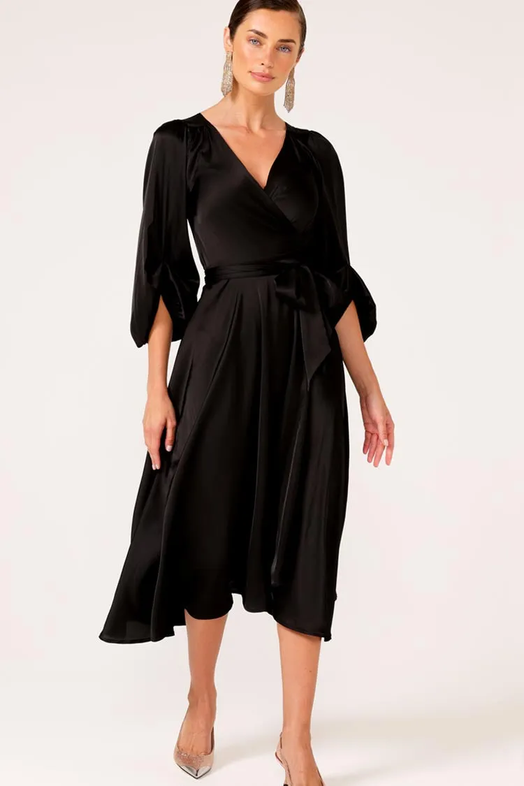 Dimmi Wrap Dress in Black