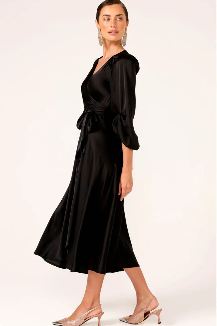 Dimmi Wrap Dress in Black