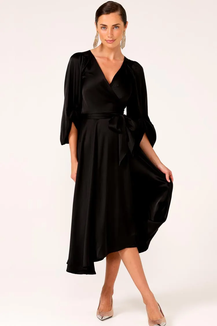 Dimmi Wrap Dress in Black