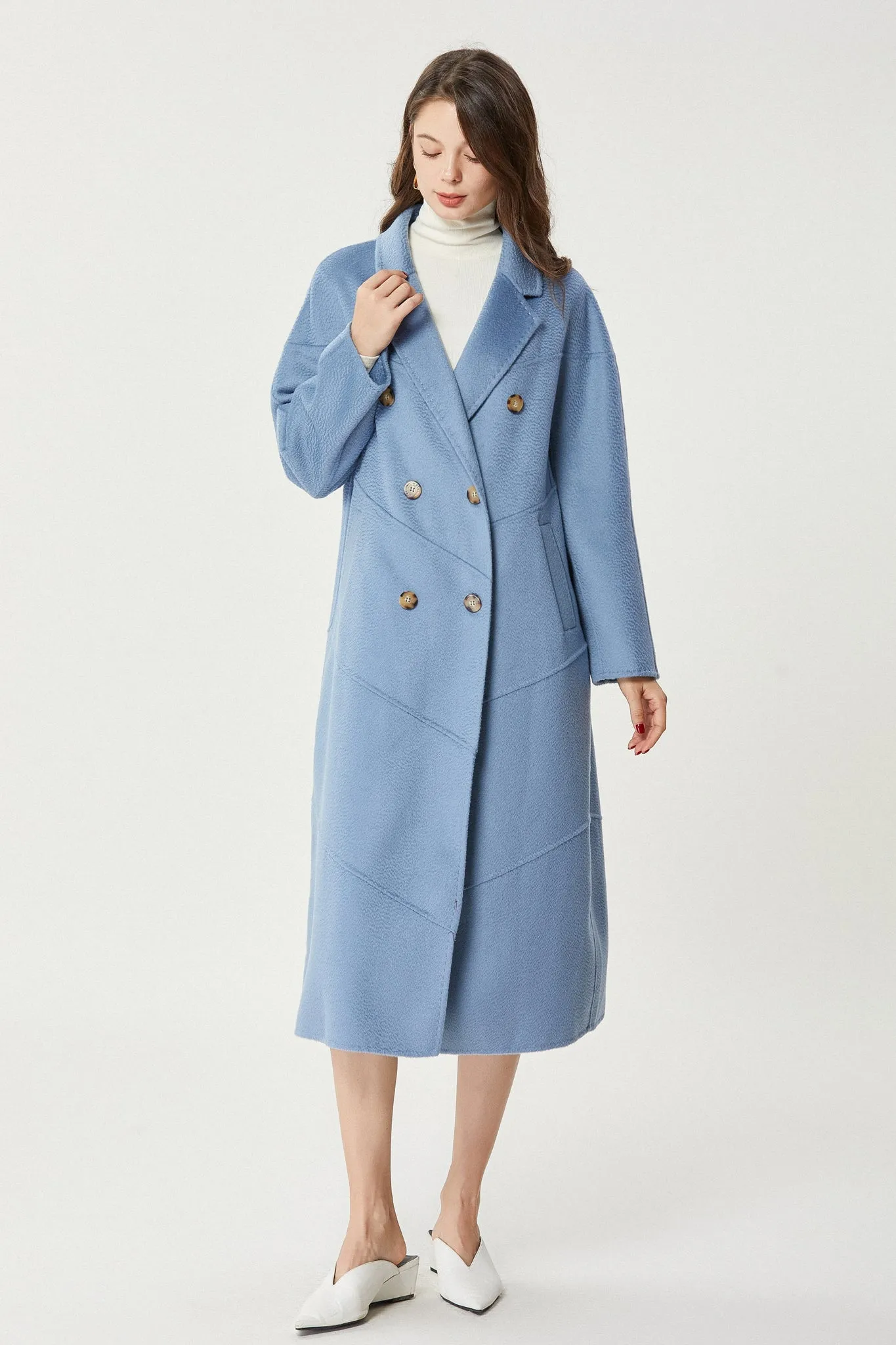 Fangyan | Blue Andrea Wool Coat