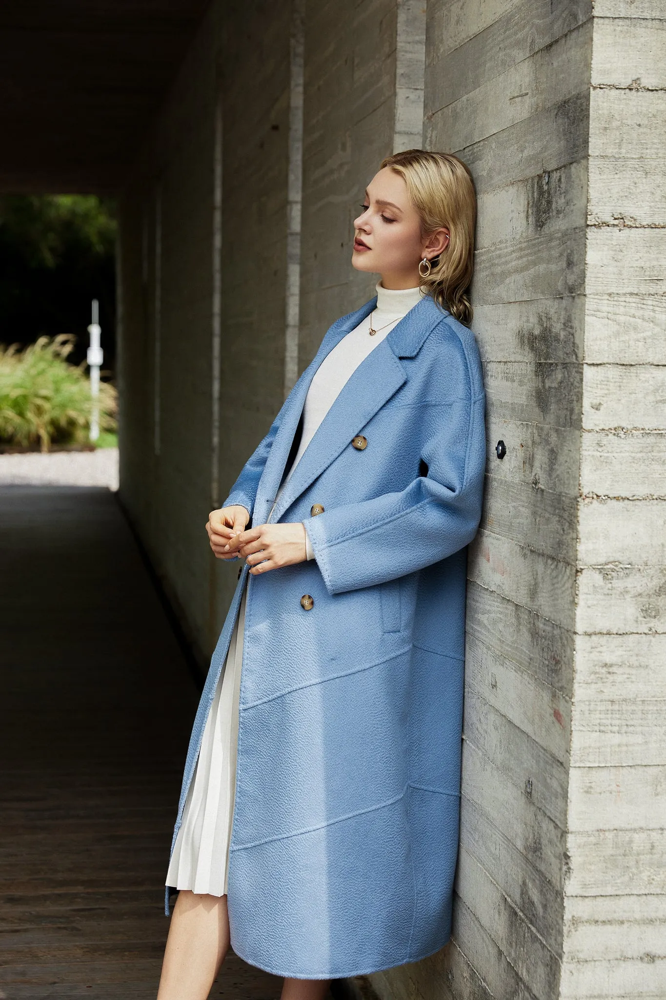 Fangyan | Blue Andrea Wool Coat