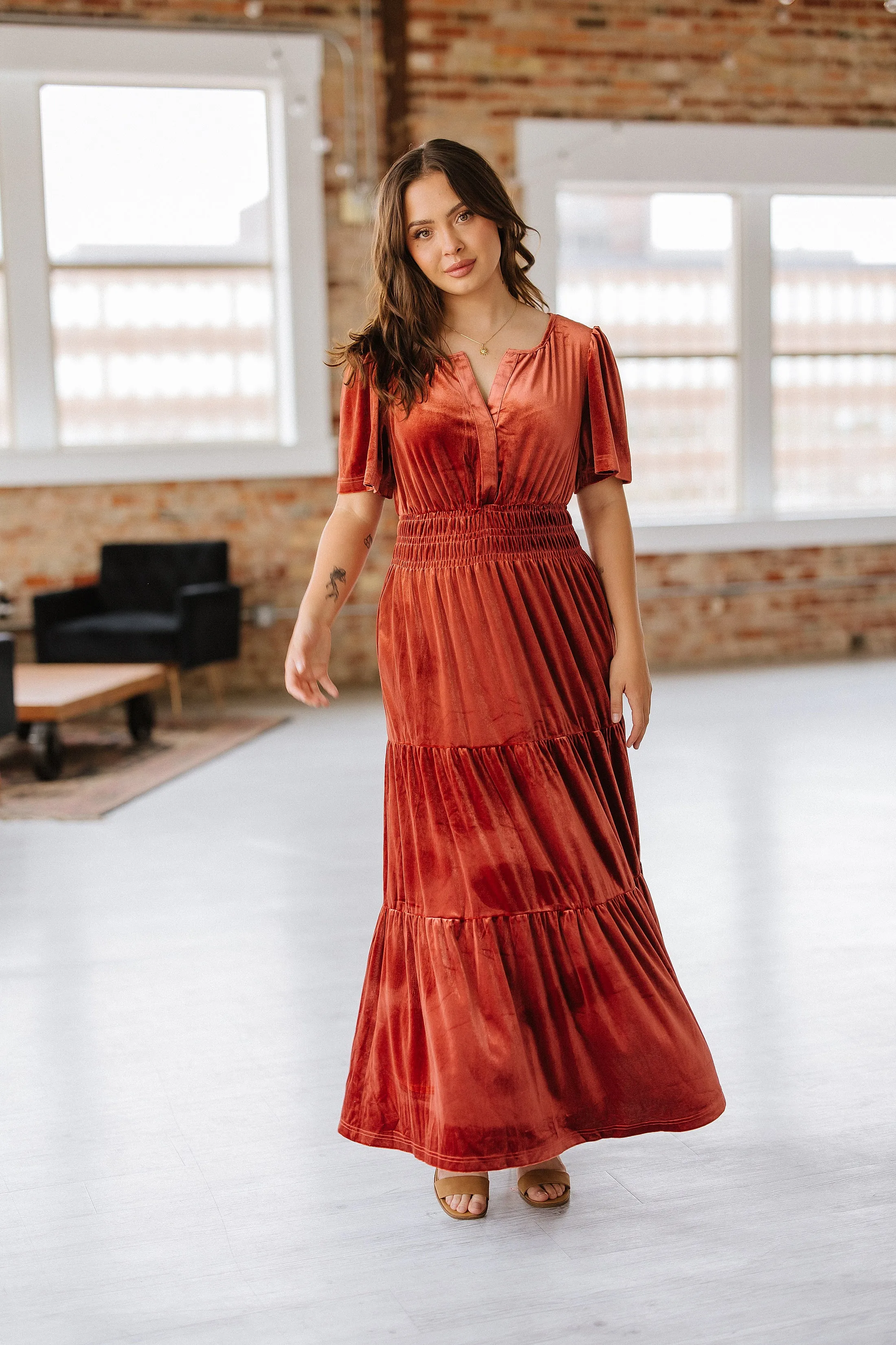 Gracie Velvet Tiered Maxi Dress | S-XL | PRE ORDER