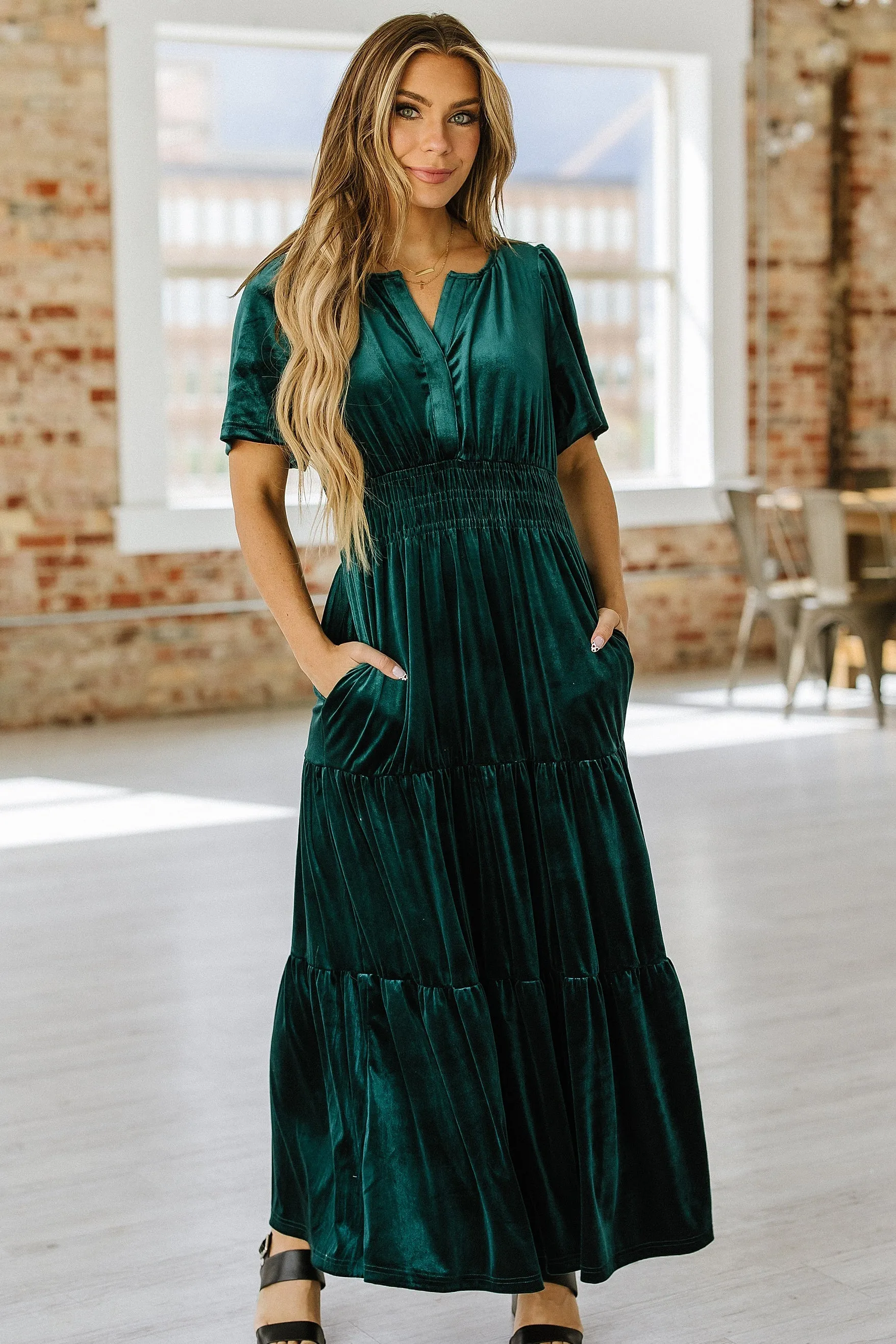 Gracie Velvet Tiered Maxi Dress | S-XL | PRE ORDER