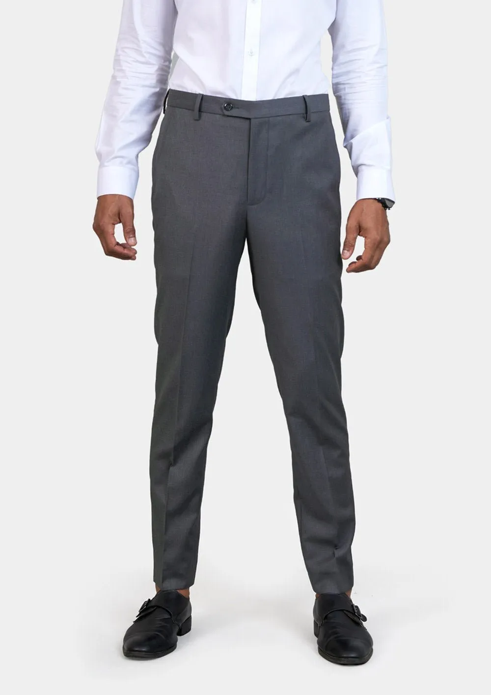 Grey Charcoal Crosshatch Pants