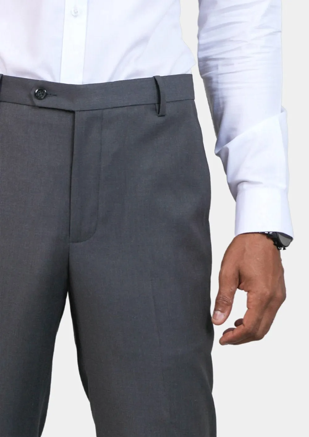 Grey Charcoal Crosshatch Pants