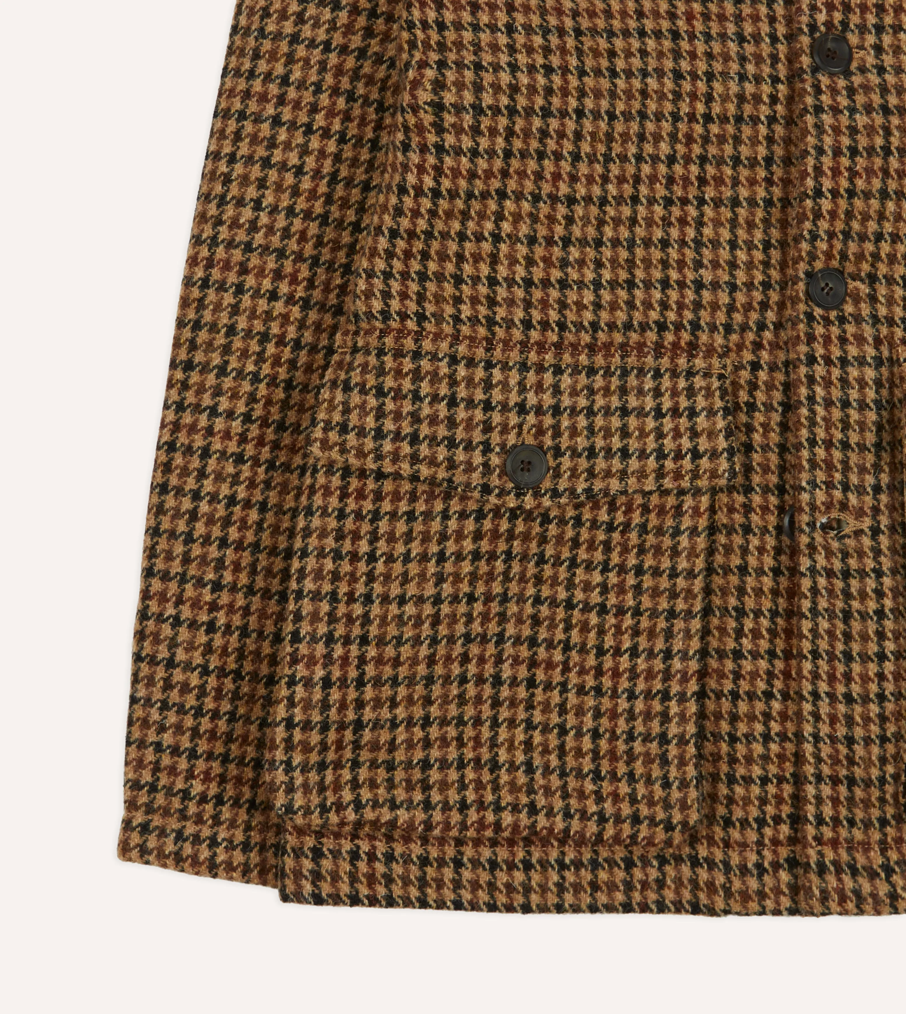 Houndstooth Check Harris Tweed Donkey Jacket