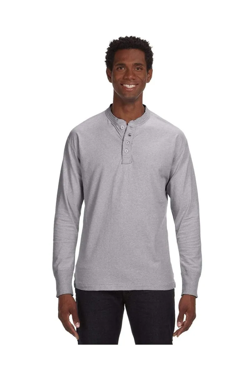 J America JA8244: Men's Vintage Brushed Jersey Henley