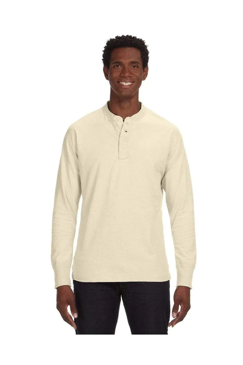 J America JA8244: Men's Vintage Brushed Jersey Henley