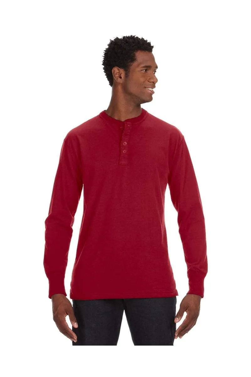 J America JA8244: Men's Vintage Brushed Jersey Henley