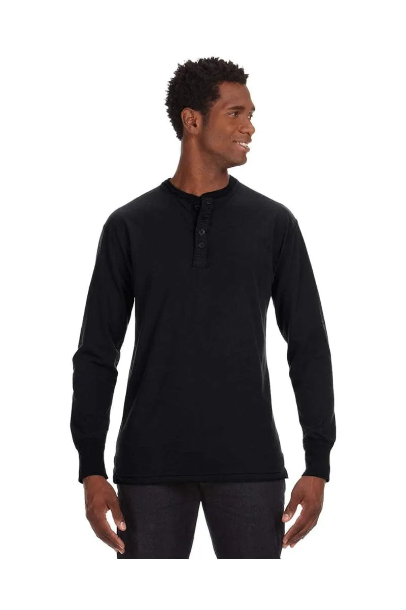 J America JA8244: Men's Vintage Brushed Jersey Henley