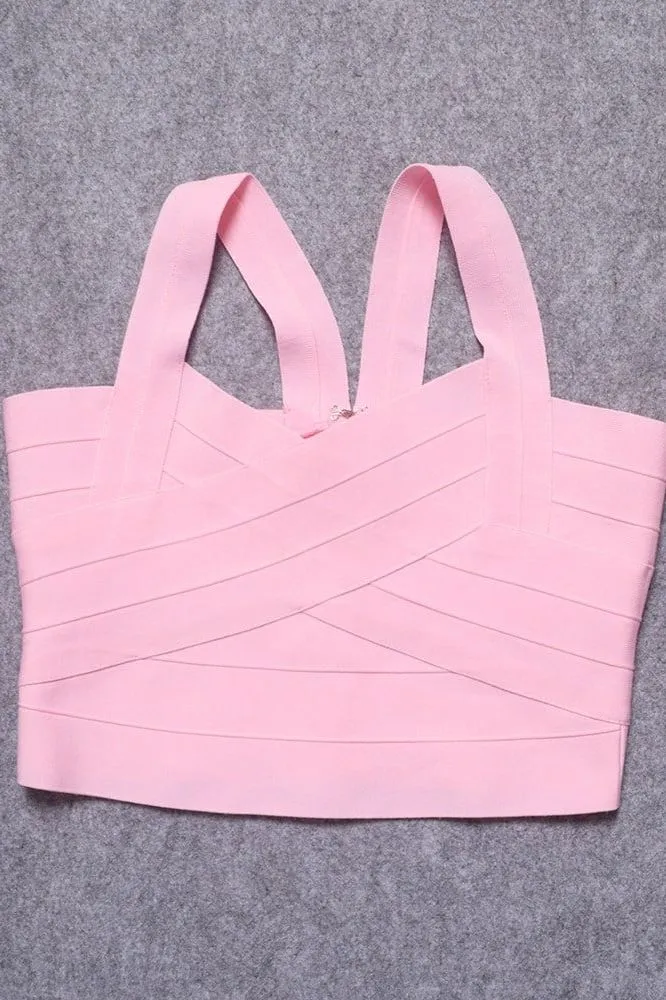 Jay Bandage Crop Top - Dusty Pink