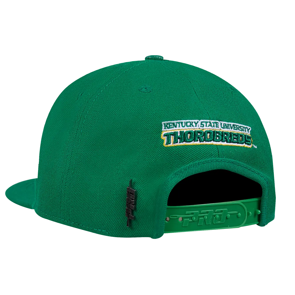 KENTUCKY STATE UNIVERSITY CLASSIC UNISEX PRIMARY LOGO WOOL SNAPBACK (KELLY GREEN)