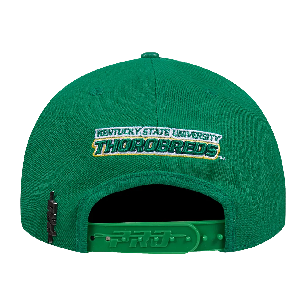 KENTUCKY STATE UNIVERSITY CLASSIC UNISEX PRIMARY LOGO WOOL SNAPBACK (KELLY GREEN)