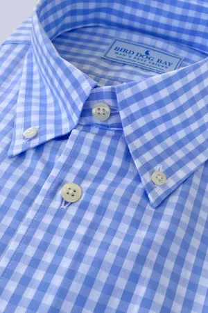 Mason: Woven Cotton Shirt - Blue/White