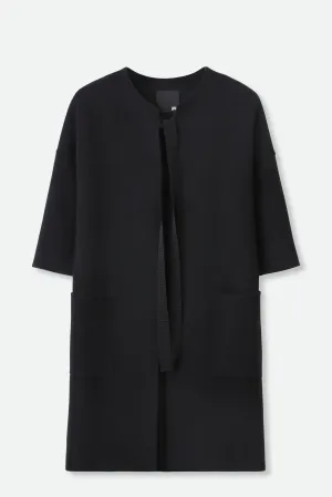 MONROE POCKET LONG COAT IN DOUBLE-FACE CASHMERE WOOL