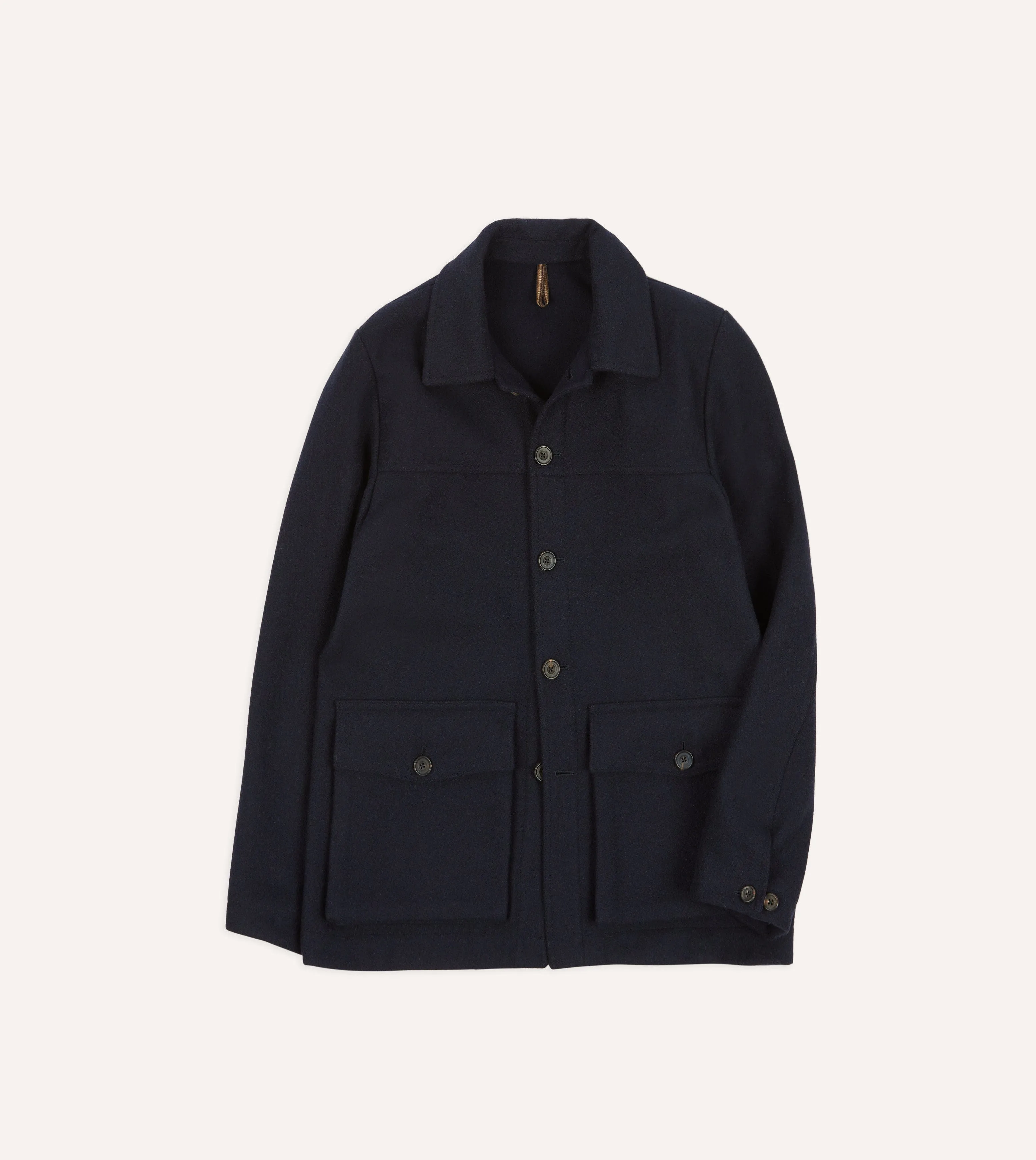 Navy Melton Wool Donkey Jacket