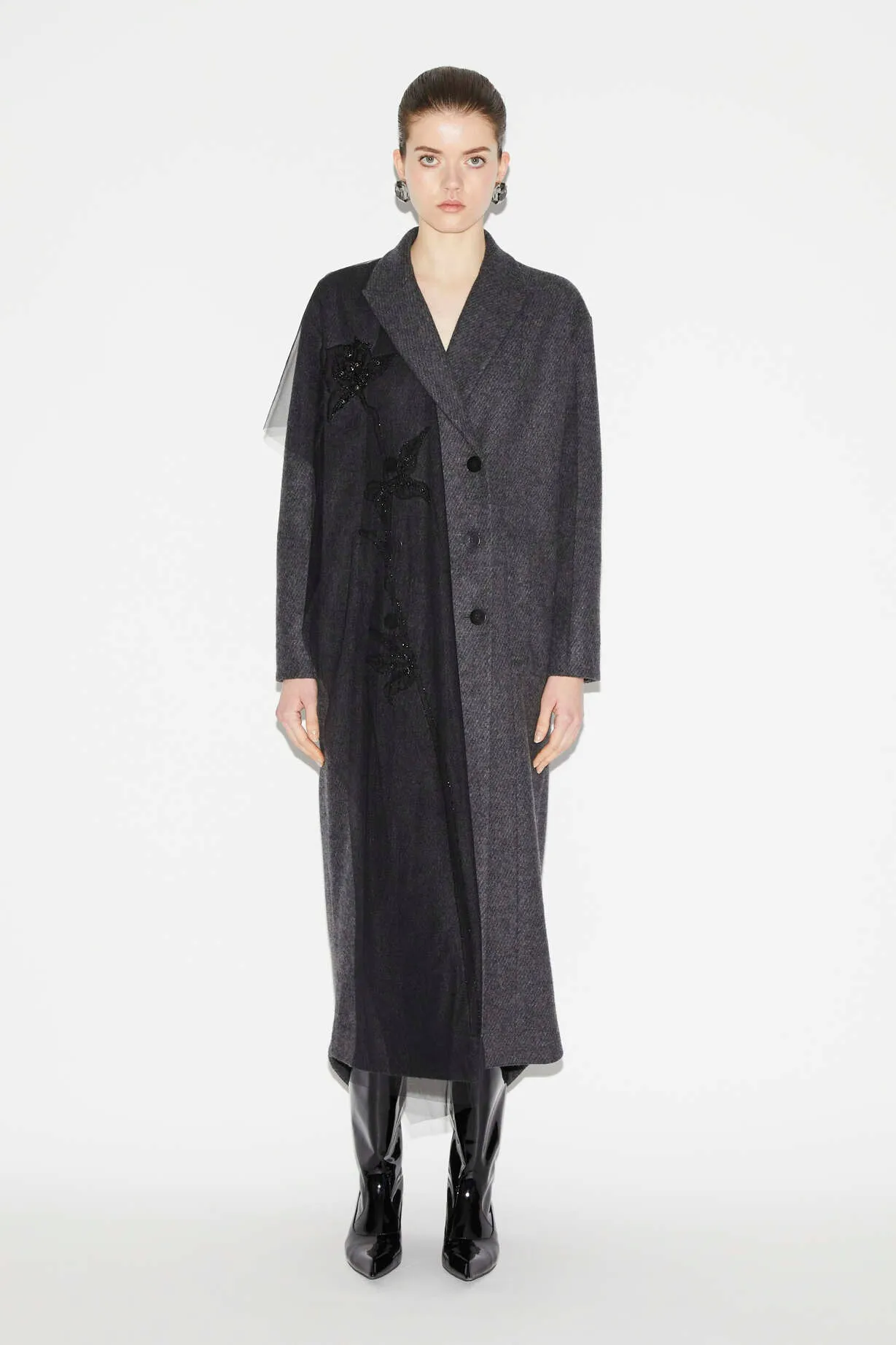 OLIVER COAT GREY WOOL AND CASHMERE