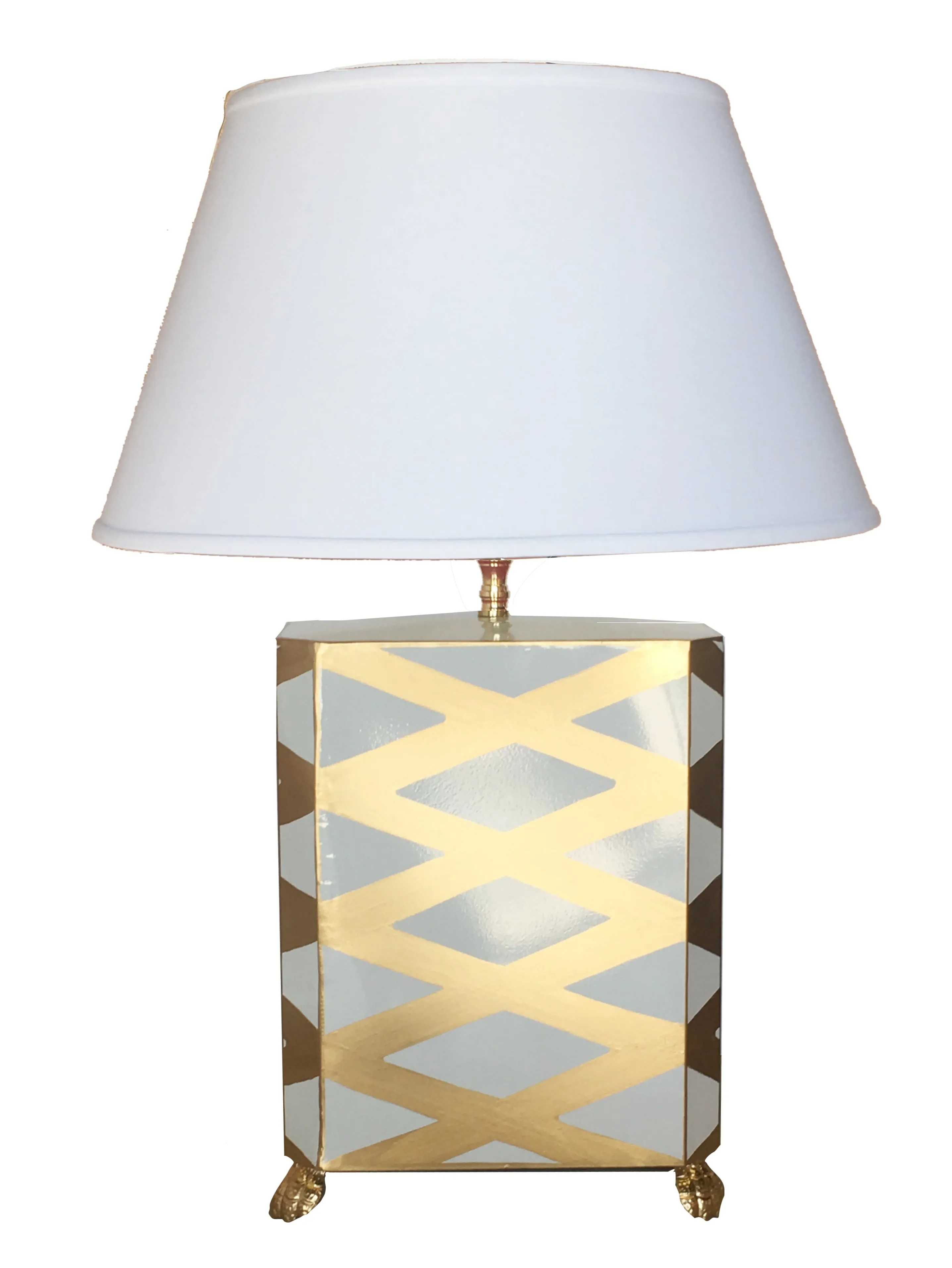 Parthenon Lamp in White/Gold