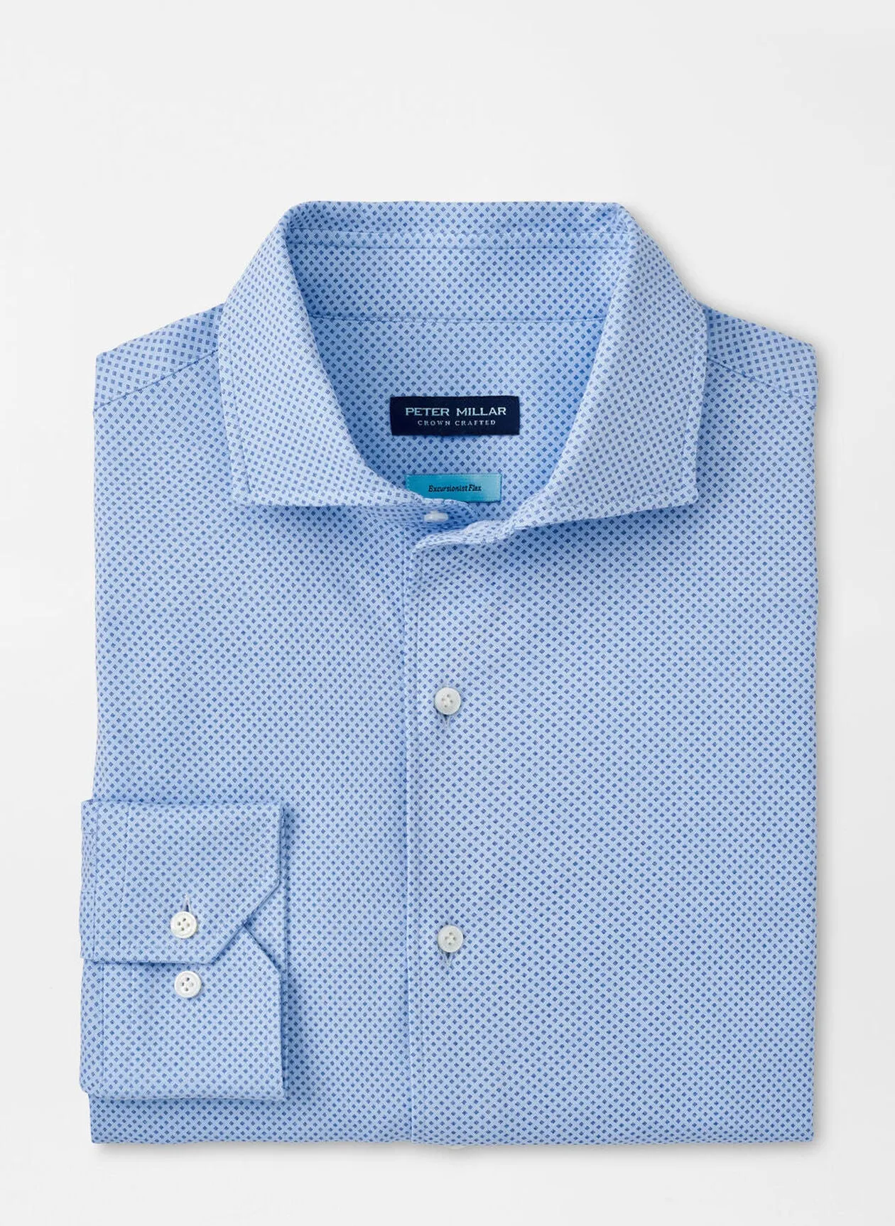 Peter Millar Midlands Excursionist Flex Sport Shirt In Blue Frost