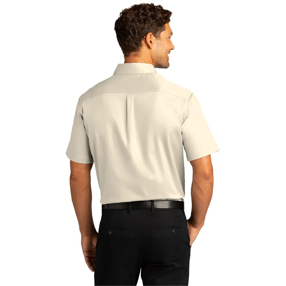 Port Authority® Short Sleeve SuperPro React™ Twill Shirt - Ecru