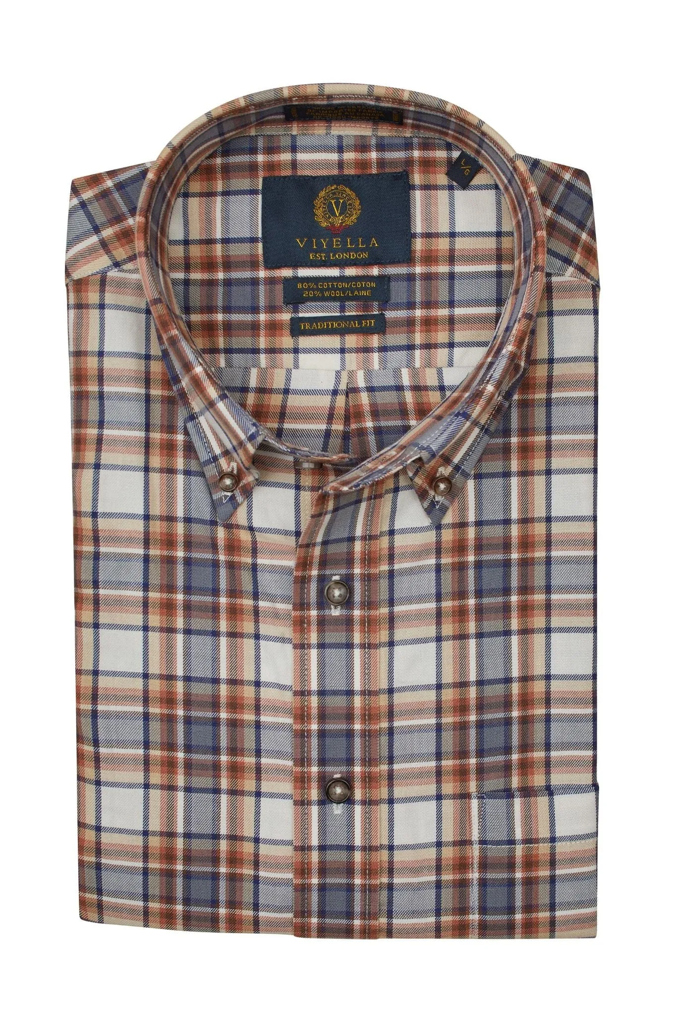 Sophisticated Shiitake Plaid Button Down Shirts Made In Canada