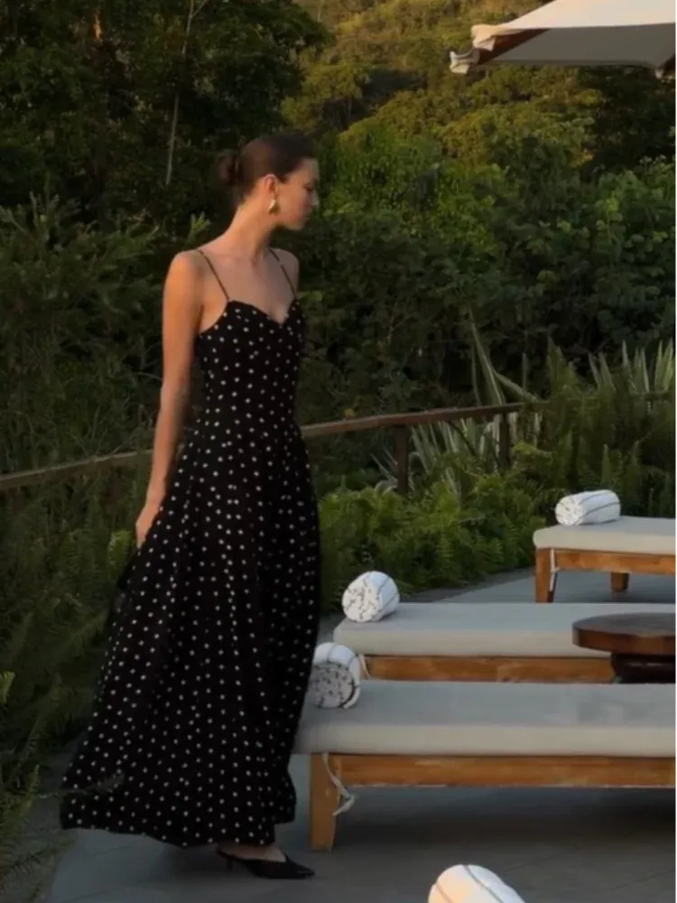 Tamara - Elegant polka dot maxi dress