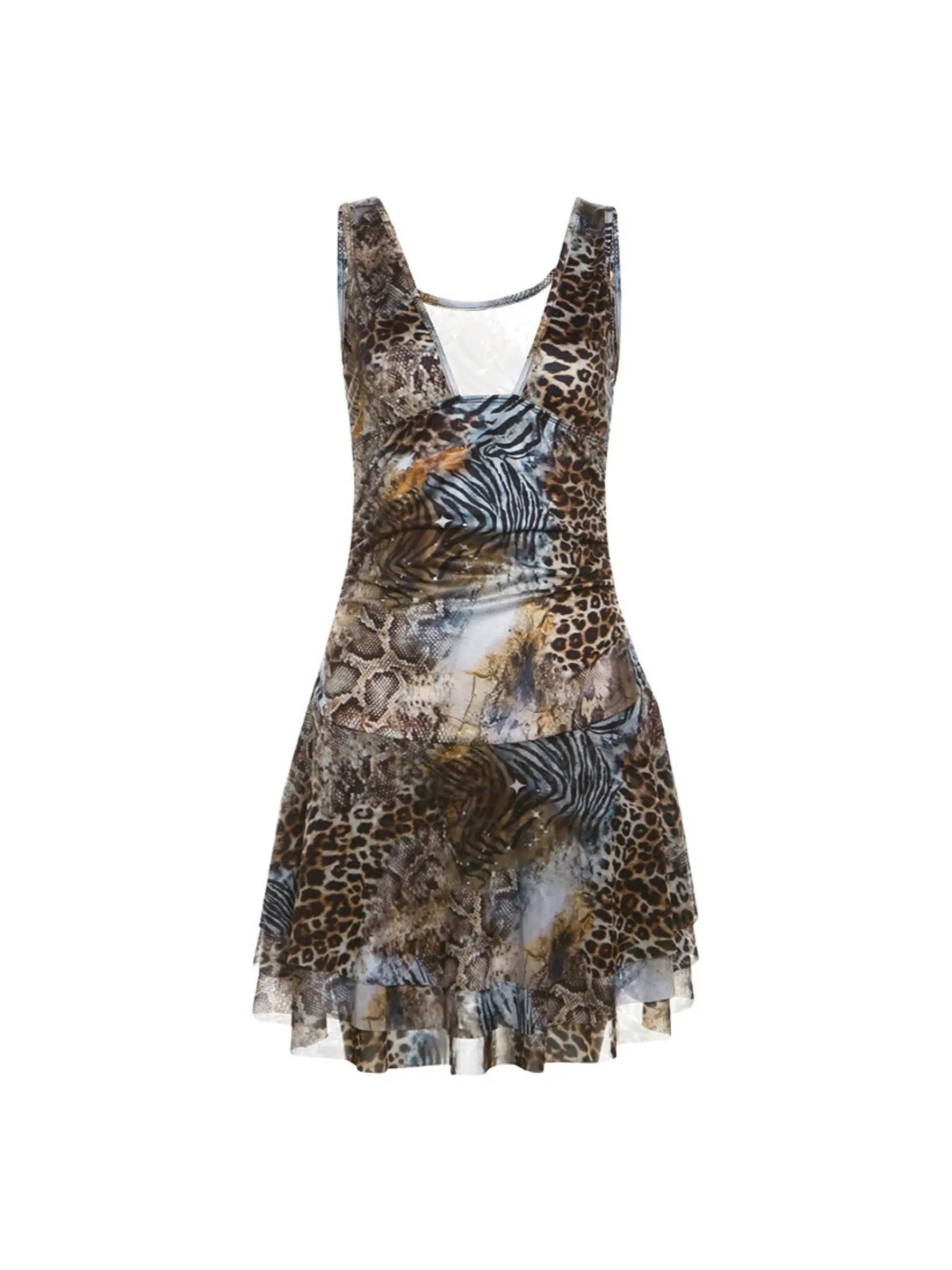 Valkyrie Tie-Dye Leopard Print Dress