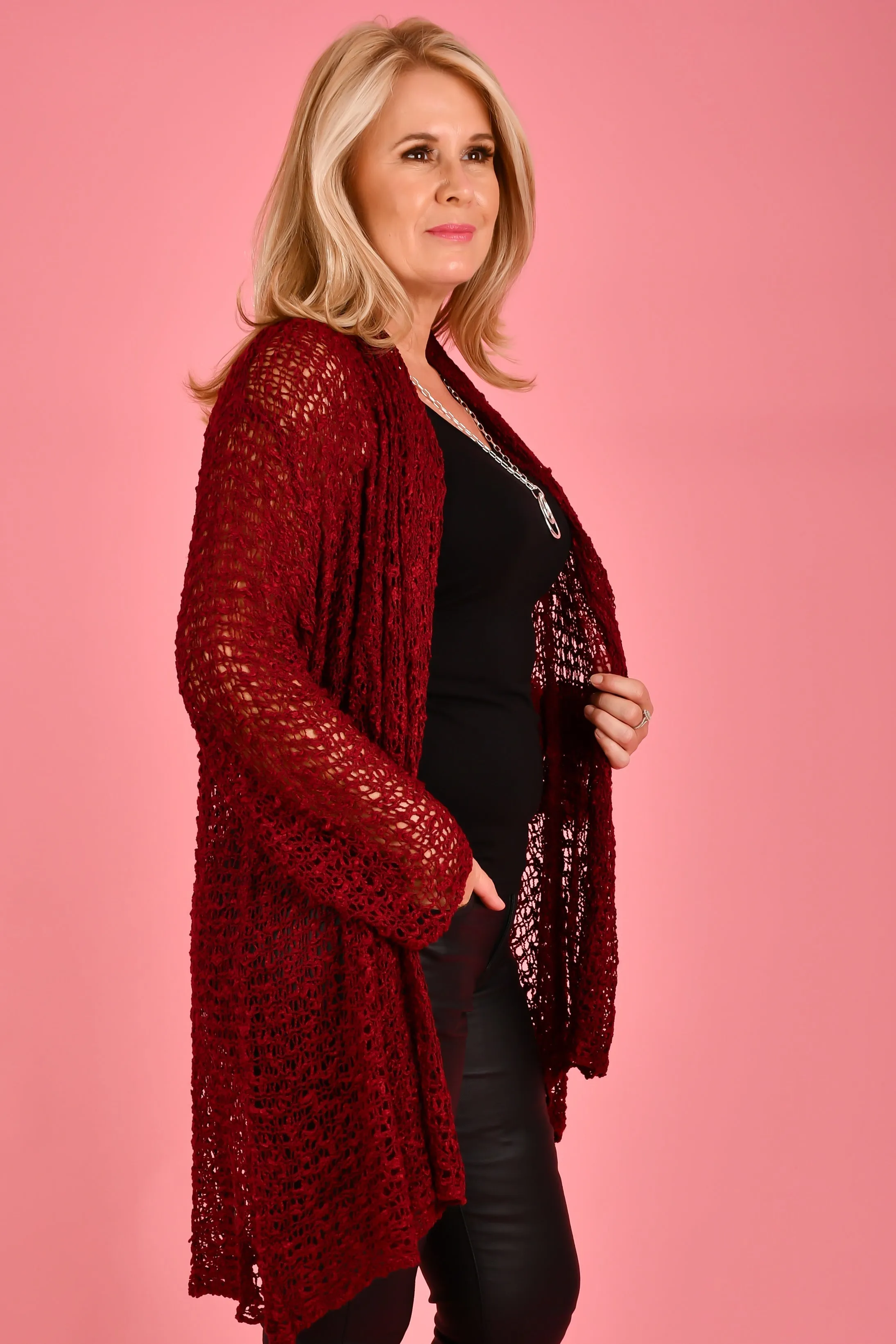 VBLJ055 - ROSA KNITTED JACKET - WINE