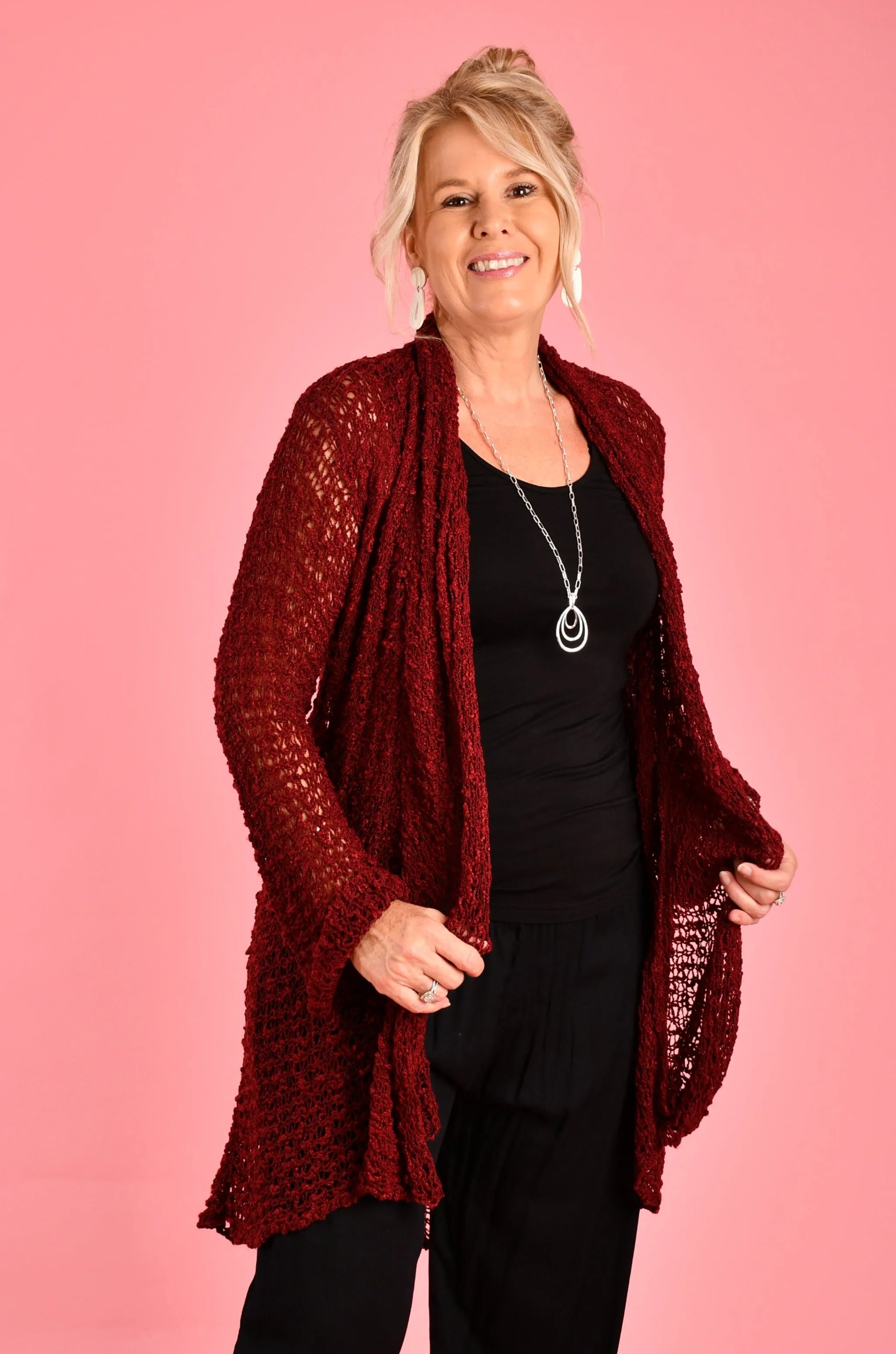 VBLJ055 - ROSA KNITTED JACKET - WINE