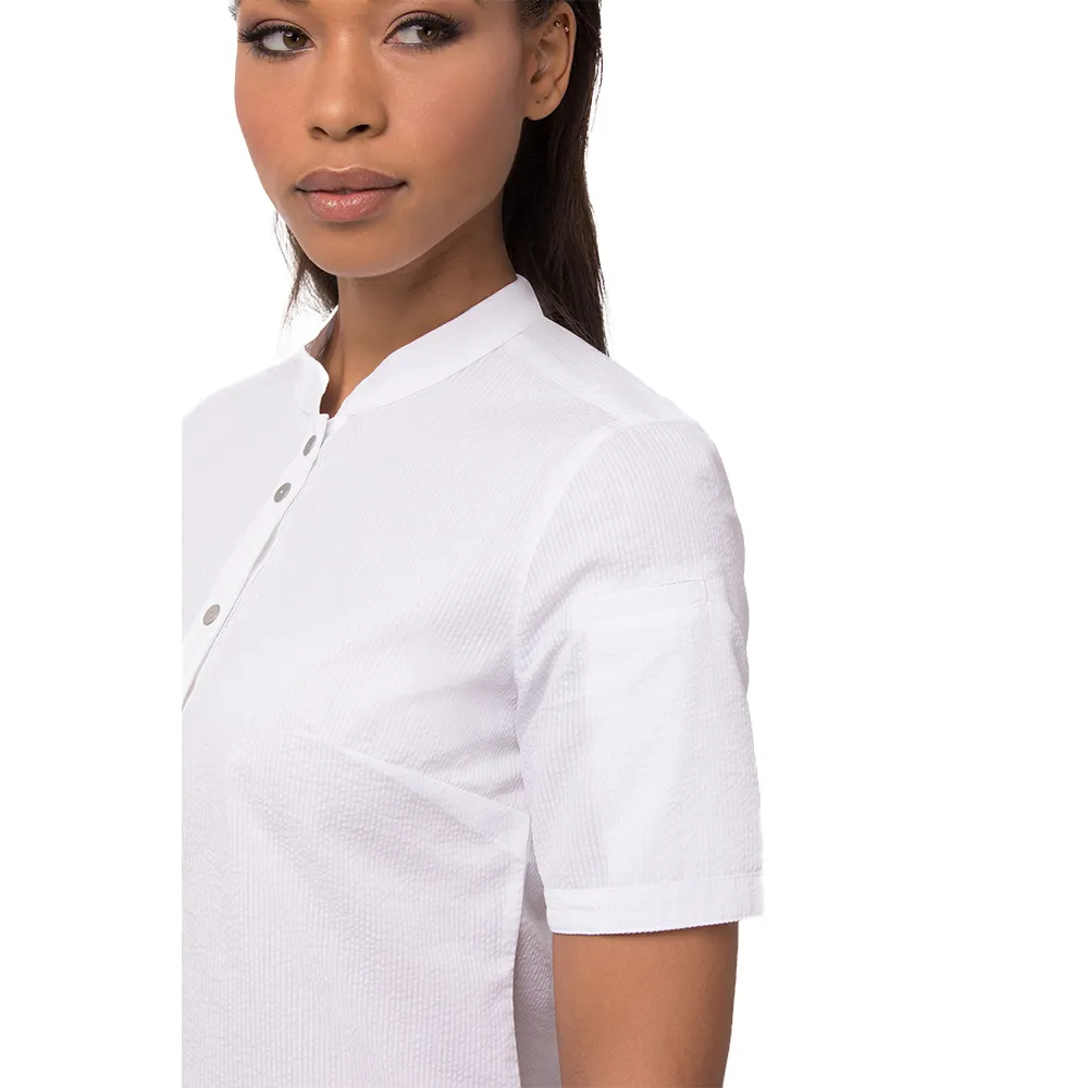 WOMEN SEERSUCKER SHIRT - White